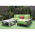 Amazing Design Poly Resin Rattan Modular Sofa Set With Lounger For Outdoor Garden or Living Room Wicker Furniture